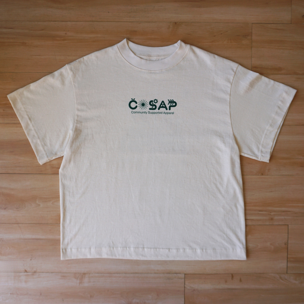 Reclaimed Cotton Tshirt, COSAP Co-op Community Supported Apparel Tee tshirt, mission based tshirt