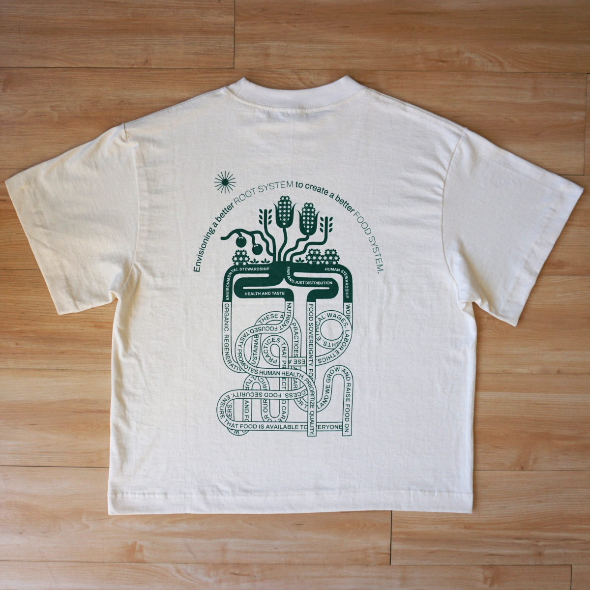 Reclaimed Cotton Tshirt, COSAP Co-op Community Supported Apparel Tee tshirt, mission based tshirt